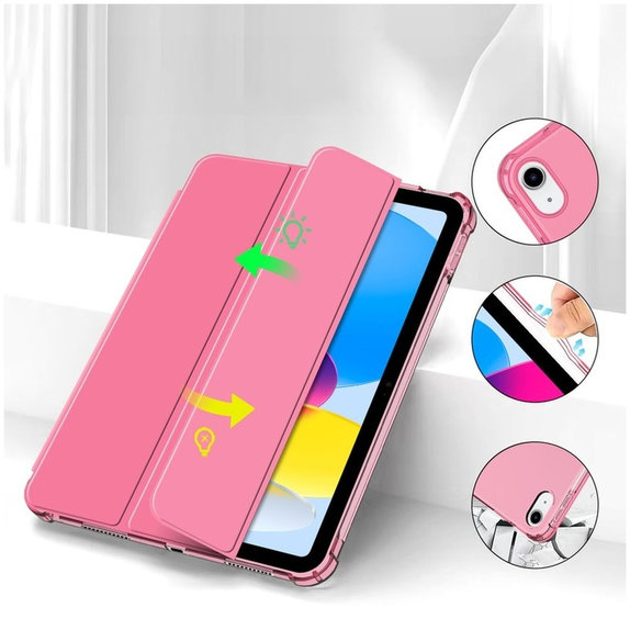 Case Sc Pen Hybrid for iPad 10.9" 10 / 2022 / 11" 11 / 2025, Crystal Magenta, Tech-Protect