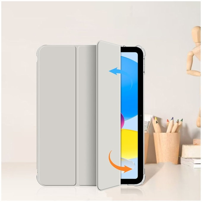 Case Sc Pen Hybrid for iPad 10.9" 10 / 2022 / 11" 11 / 2025, Crystal Silver, Tech-Protect