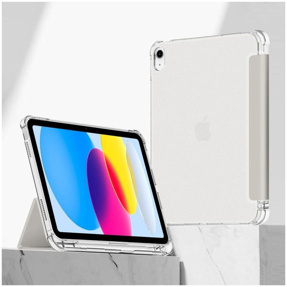 Case Sc Pen Hybrid for iPad 10.9" 10 / 2022 / 11" 11 / 2025, Crystal Silver, Tech-Protect
