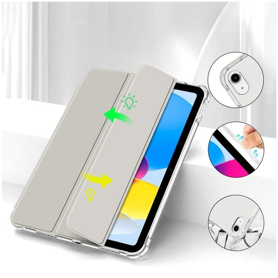 Case Sc Pen Hybrid for iPad 10.9" 10 / 2022 / 11" 11 / 2025, Crystal Silver, Tech-Protect