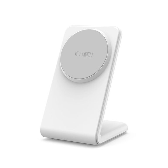 Wireless charger QI15W-A38 Magnetic MagSafe, white, Tech-Protect