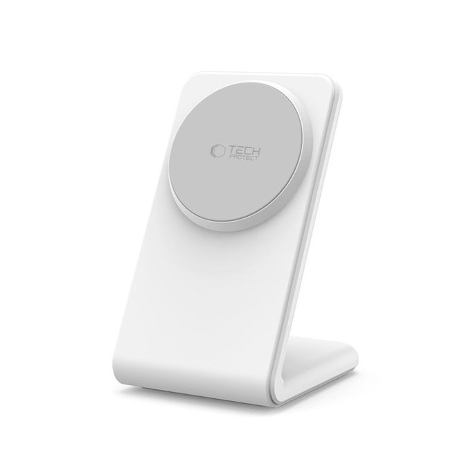 Wireless charger QI15W-A38 Magnetic MagSafe, white, Tech-Protect