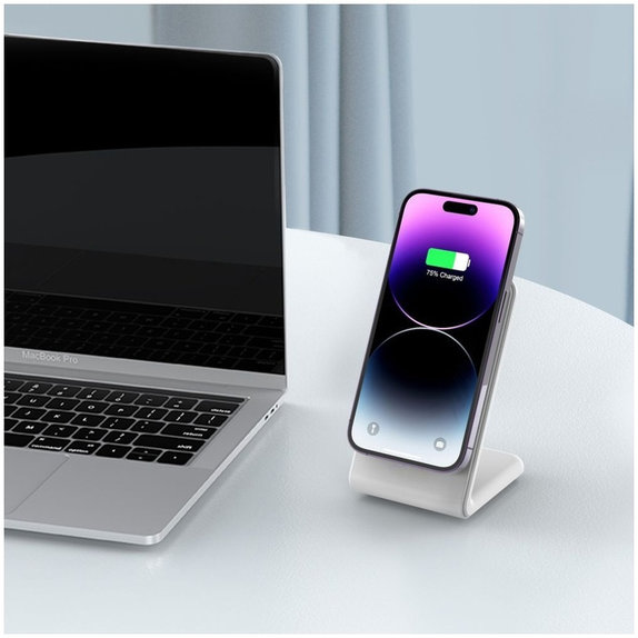 Wireless charger QI15W-A38 Magnetic MagSafe, white, Tech-Protect