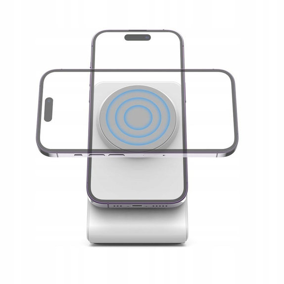 Wireless charger QI15W-A38 Magnetic MagSafe, white, Tech-Protect