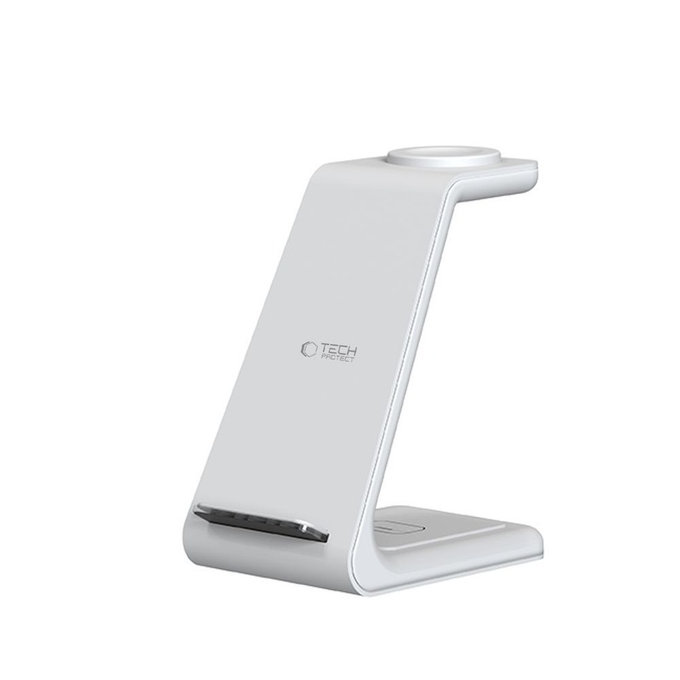 Wireless charger QI15W-A36 3IN1 for Apple, white, Tech-Protect