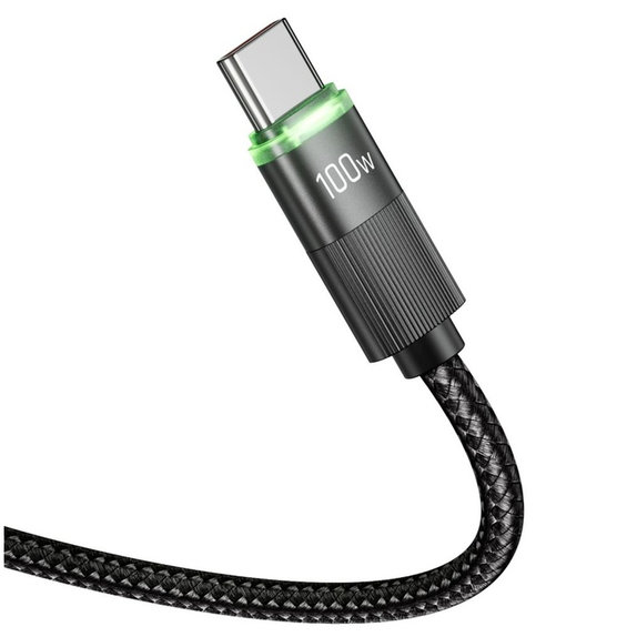 Cable UB20T Ultraboost USB-C Cable PD 100W / 5A 180CM, black, Tech-Protect