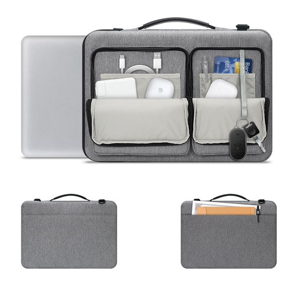 Laptop case Defender Bag 13-14, Crayon Grey, Tech-Protect