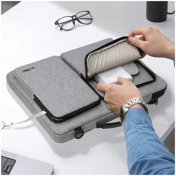 Laptop case Defender Bag 13-14, Crayon Grey, Tech-Protect