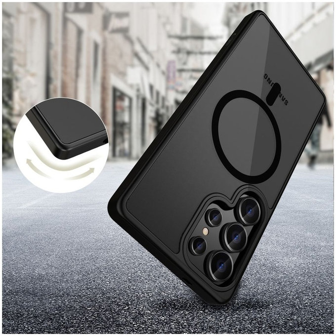 Case MagMat MagSafe for Galaxy S25 Ultra, Matte Black, Tech-Protect