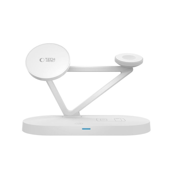 Wireless charger QI15W-A41 3IN1 Magnetic MagSafe, white, Tech-Protect
