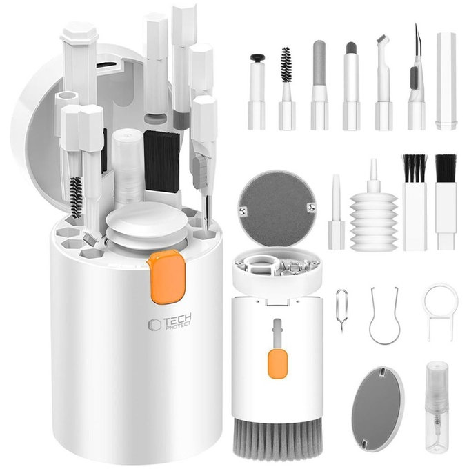 Cleaning Kit CS01 20-in-1 for Electronics, White, Tech-Protect