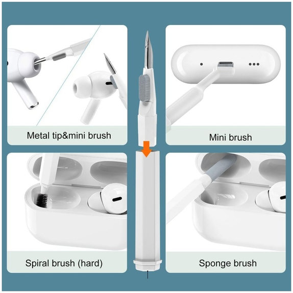 Cleaning Kit CS01 20-in-1 for Electronics, White, Tech-Protect