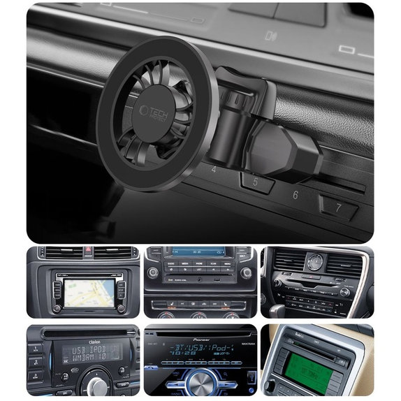 Car mount N56 Magnetic MagSafe Cd & Vent, black, Tech-Protect