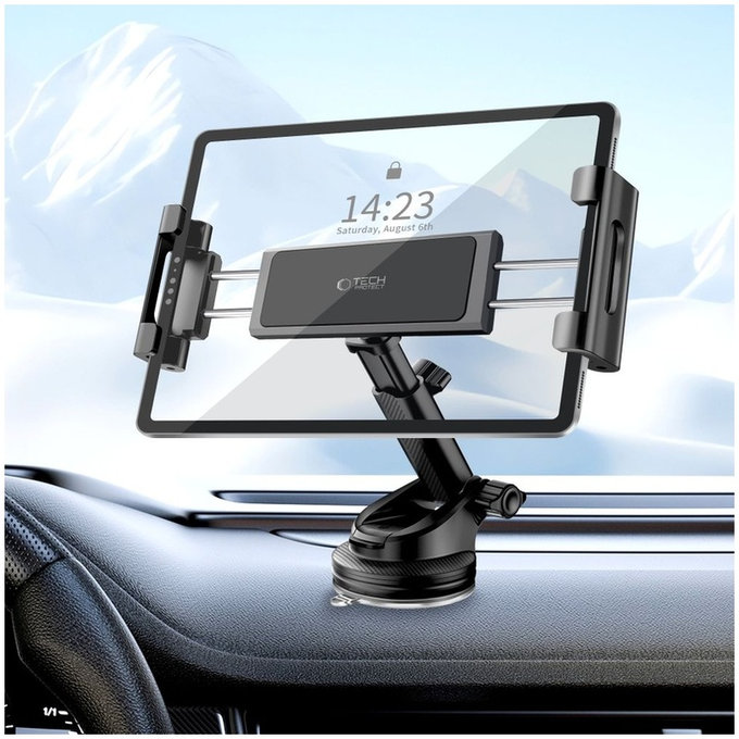 Car mount V4 Universal Windshield & Dashboard for Tablet, black, Tech-Protect