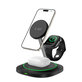 Wireless charger QI15W-A46 3IN1 Magnetic MagSafe, black, Tech-Protect