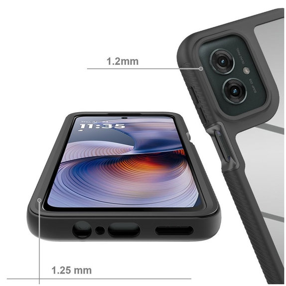 Case Defense for Motorola Moto G15 / G15 Power / G17 / G17 Power / G05 / E15, black, Tech-Protect