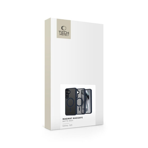 Case MagMat MagSafe for Samsung S25, Matte Navy, Tech-Protect