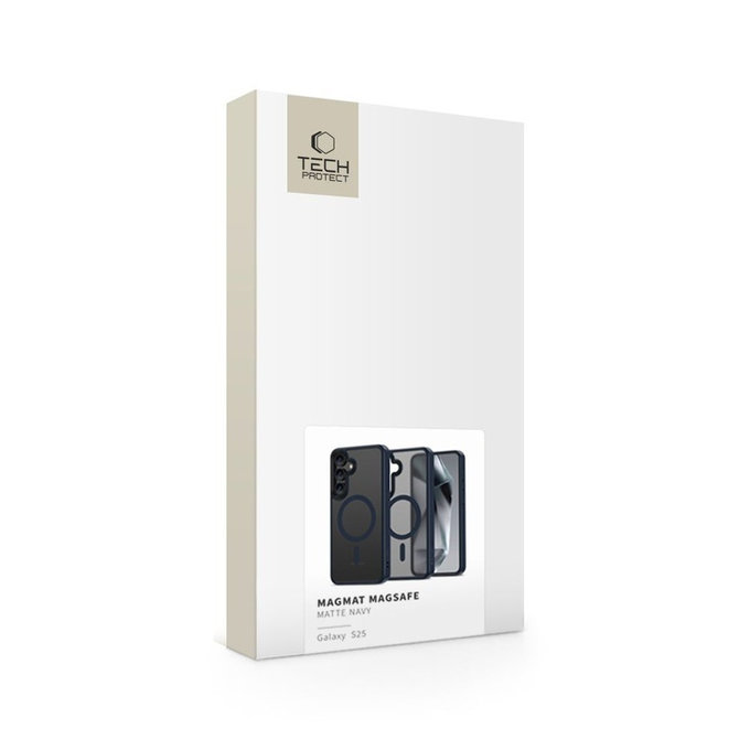 Case MagMat MagSafe for Samsung S25, Matte Navy, Tech-Protect