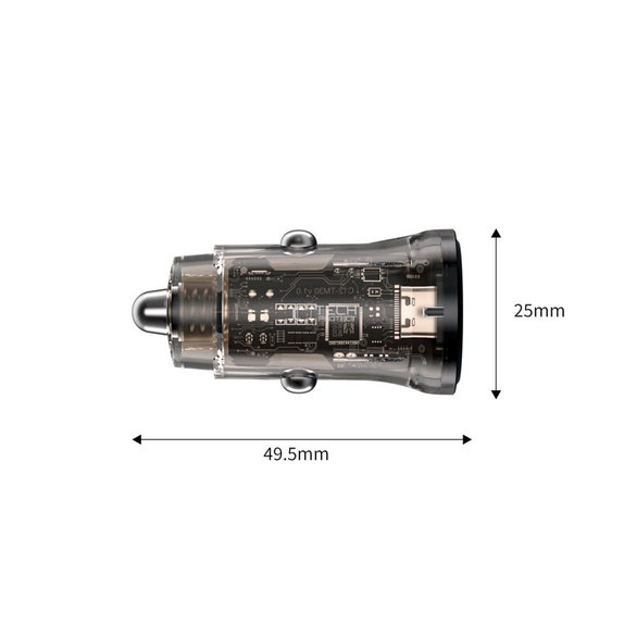 Car charger CC01 2-PORT PD 45W / QC3.0, black, Tech-Protect