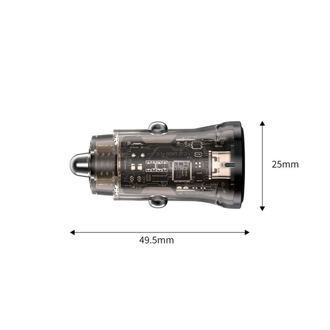 Car charger CC01 2-PORT PD 45W / QC3.0, black, Tech-Protect