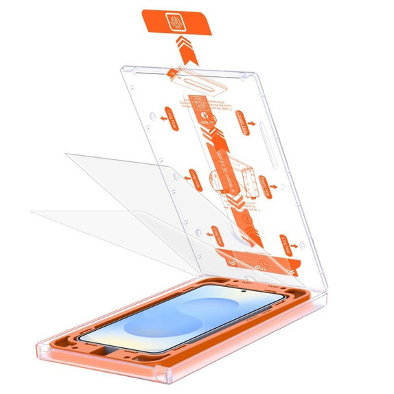 Tempered glass Quick Set+ 2-PACK for Samsung S24 / S25, clear, Tech-Protect