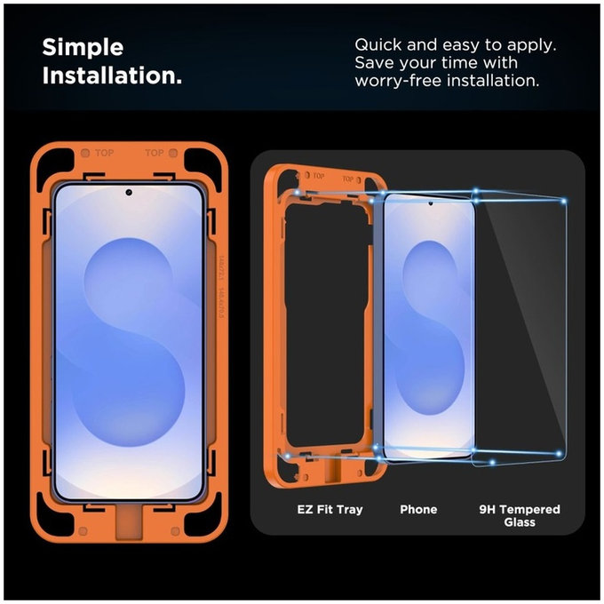 Tempered glass Quick Set+ 2-PACK for Samsung S24 / S25, clear, Tech-Protect