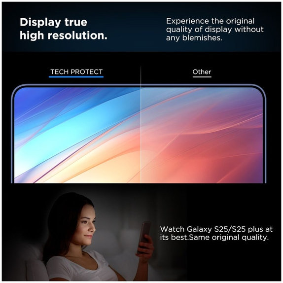 Tempered glass Quick Set+ 2-PACK for Samsung S24 / S25, clear, Tech-Protect