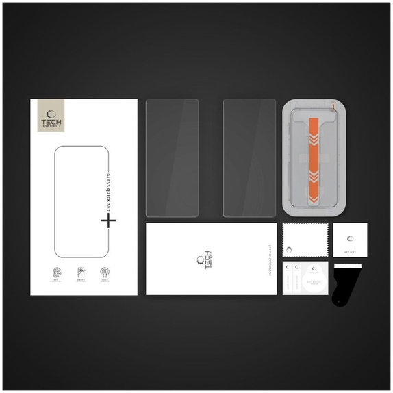 Tempered glass Quick Set+ 2-PACK for Samsung S24 / S25, clear, Tech-Protect
