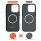 Case Ion Carbon MagSafe for Samsung S25 Ultra, black/silver, Tech-Protect
