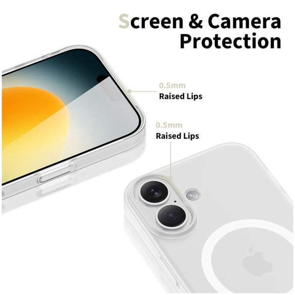 Case MagSlim MagSafe for iPhone 17, Matte/White, Tech-Protect