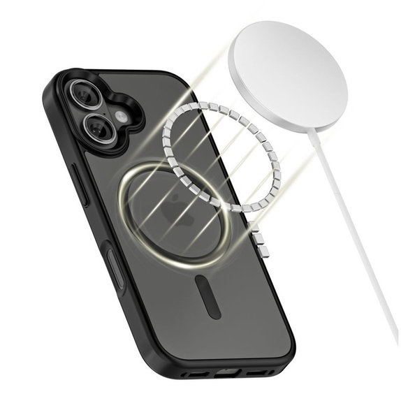 Case MagMat MagSafe for iPhone 17, Matte Black, Tech-Protect