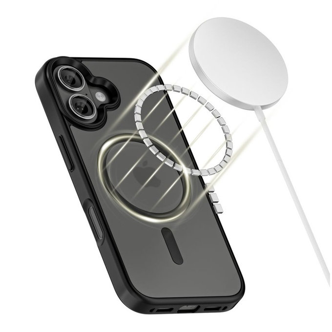 Case MagMat MagSafe for iPhone 17, Matte Black, Tech-Protect