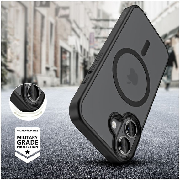 Case MagMat MagSafe for iPhone 17, Matte Black, Tech-Protect