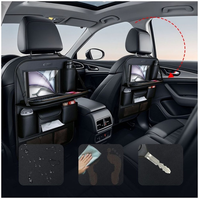 Backseat car organizer UCA100, black, Tech-Protect