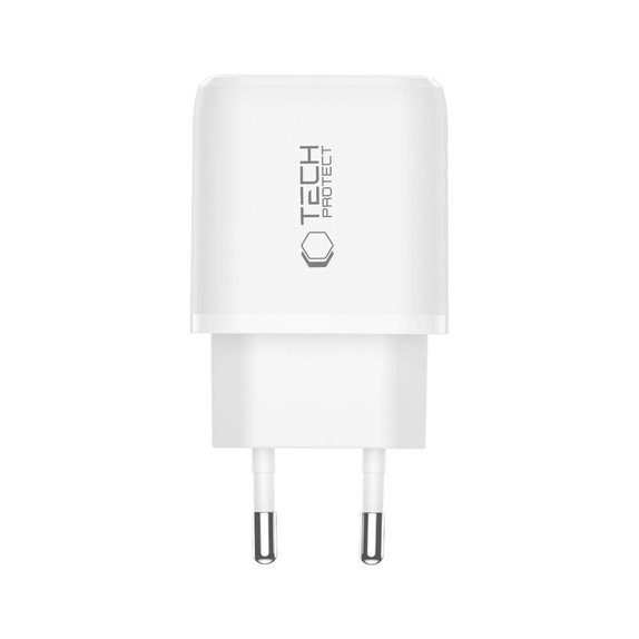 Wall charger NCA20 2-PORT PD 20W / QC3.0, white, Tech-Protect