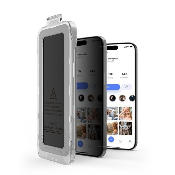 Privacy tempered glass Quick Set Spy+ 2-PACK for iPhone 13 / 13 Pro / 14 / 16E / 17E, privacy, Tech-Protect