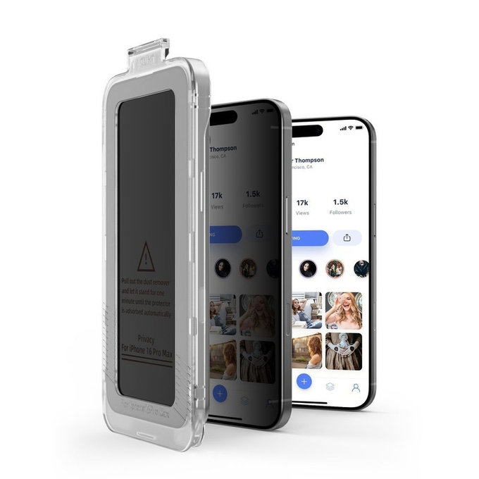 Privacy tempered glass Quick Set Spy+ 2-PACK for iPhone 13 / 13 Pro / 14 / 16E / 17E, privacy, Tech-Protect