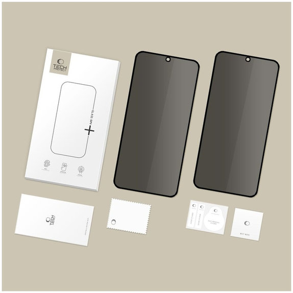 Privacy tempered glass Glass Spy+ 2-PACK for Samsung S25 FE, Tech-Protect