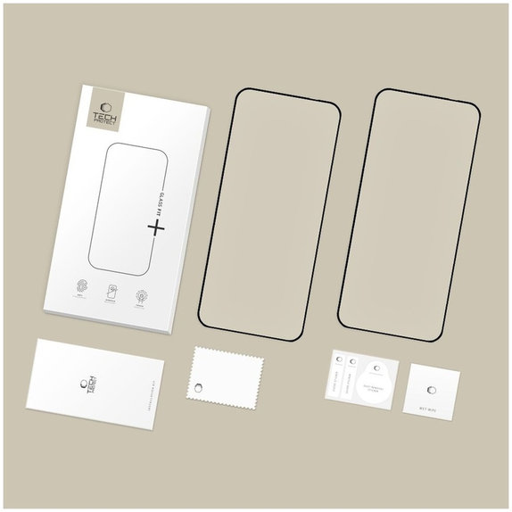 Tempered glass Glass Fit+ 2-PACK for Motorola Edge 50 Neo / 60 Neo, black, Tech-Protect