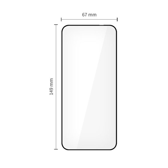 Tempered glass Glass Fit+ 2-PACK for Motorola Edge 50 Neo / 60 Neo, black, Tech-Protect