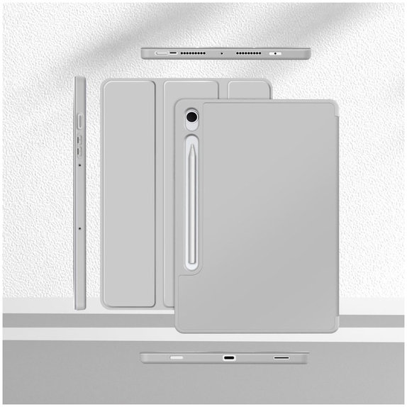 Case Sc Pen for Samsung Tab S9 11.0 / S9 FE / S10 FE / S10 Lite 10.9 X710 / X716B / X510 / X516B / X520 / X526 / X400 / X406B, grey, Tech-Protect