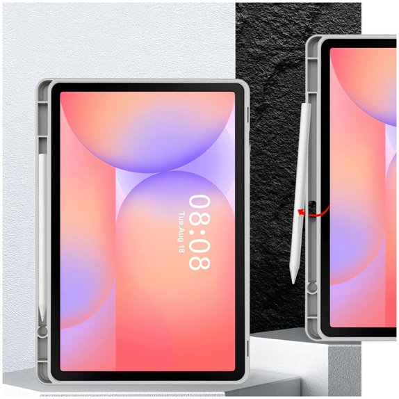 Case Sc Pen for Samsung Tab S9 11.0 / S9 FE / S10 FE / S10 Lite 10.9 X710 / X716B / X510 / X516B / X520 / X526 / X400 / X406B, grey, Tech-Protect