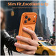 Case MagPeak MagSafe CC for iPhone 17 Pro, Matte Cosmic Orange, Tech-Protect