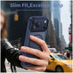 Case MagPeak MagSafe CC for iPhone 17 Pro, Matte Deep Blue, Tech-Protect