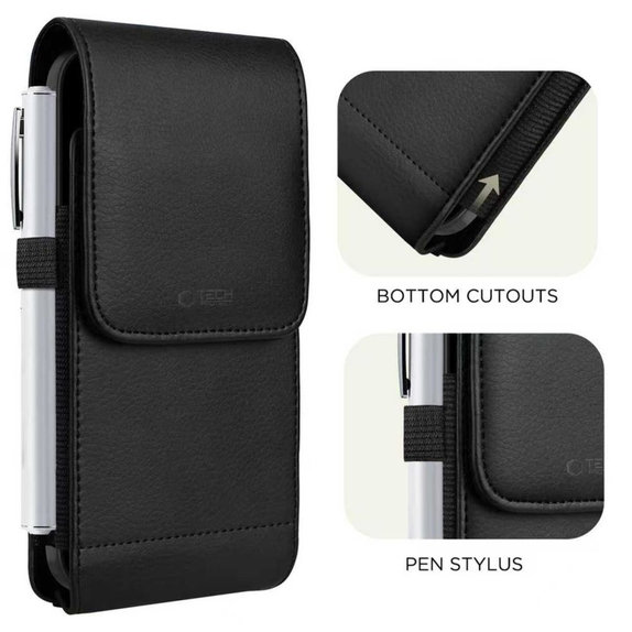 Universal phone holster pouch SM75 5.8-6.8 Inch, black, Tech-Protect