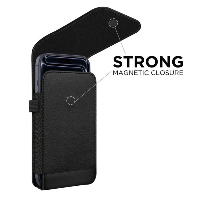 Universal phone holster pouch SM75 5.8-6.8 Inch, black, Tech-Protect
