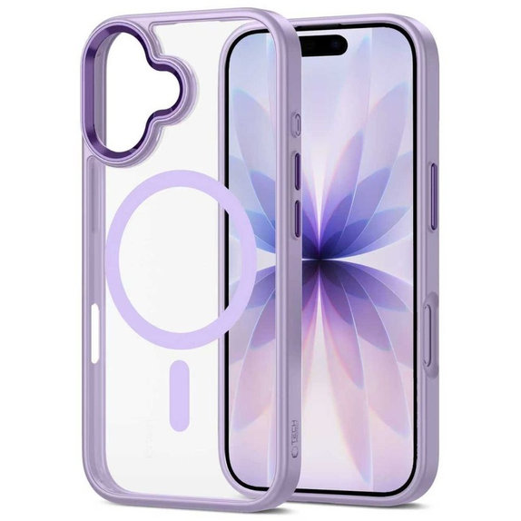 Case MagMat MagSafe for iPhone 17, Lavender/Clear, Tech-Protect