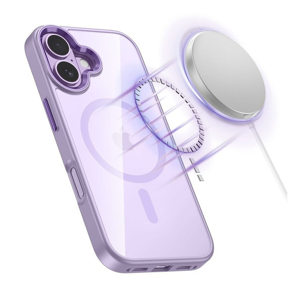 Case MagMat MagSafe for iPhone 17, Lavender/Clear, Tech-Protect