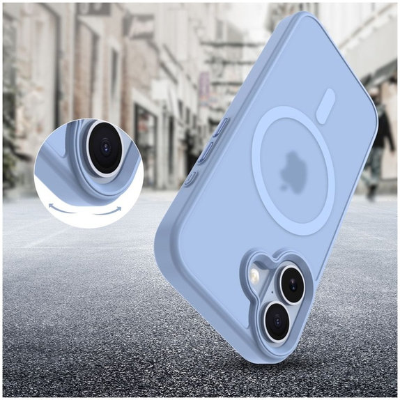 Case MagMat MagSafe for iPhone 17, Matte Mist Blue, Tech-Protect