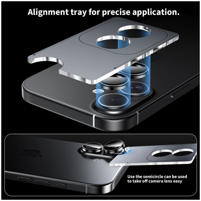 Camera lens protector Camring Fit+ for Xiaomi Poco M8 Pro / Redmi Note 15 Pro 5G / 15 Pro+ Plus 5G, black, Tech-Protect